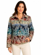 Coldwater Creek Multicolor Tapestry Jacket