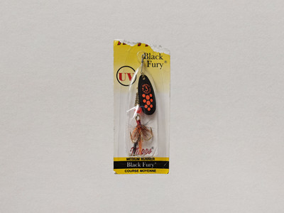 Mepps Black Fury Dressed Spinner Fluorescent Red Dot #3 Medium Runner (1/4 oz)