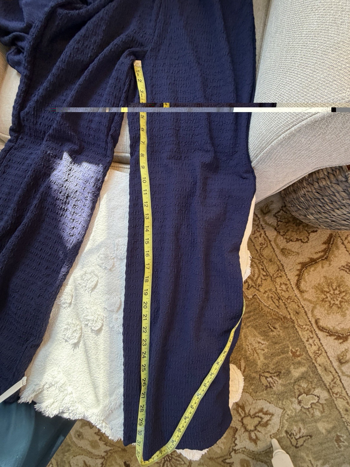 Navy Blue Off The Shoulder Two Piece Set Women’s Size Small