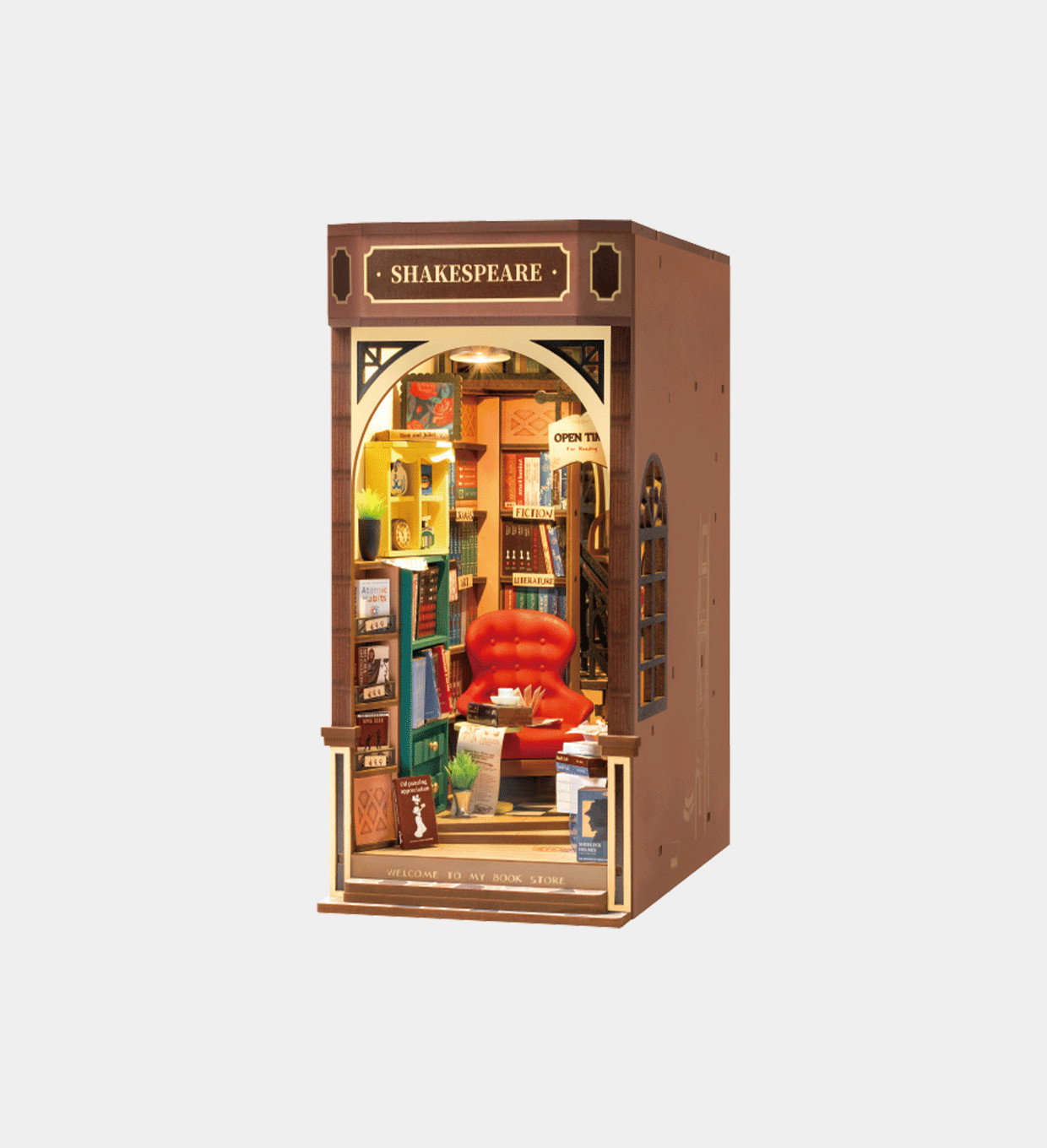 Rolife Bookstore DIY Book Nook Shelf Insert Kit TGB07 3D Puzzle