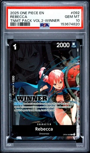 Rebecca (Winner Pack 2025 Vol. 2) OP04-092 One Piece Promotion Cards Foil PsA 10