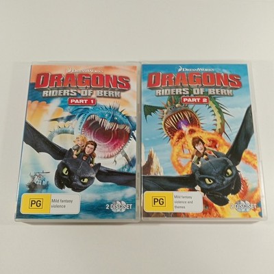 Dragons Riders Of Berk Part 1 and Part 2 DVD Bundle Lot Region 4 PAL