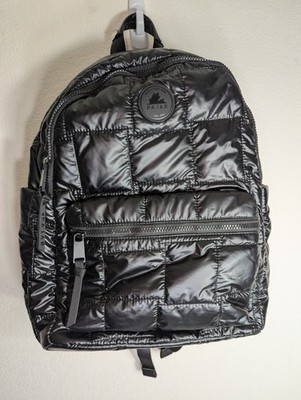 Pajar Canada Puffy Quilted Backpack Laptop Bag Black