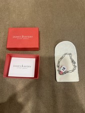 Heart Figaro James Avery Charm Braclet Size L Sterling Silver