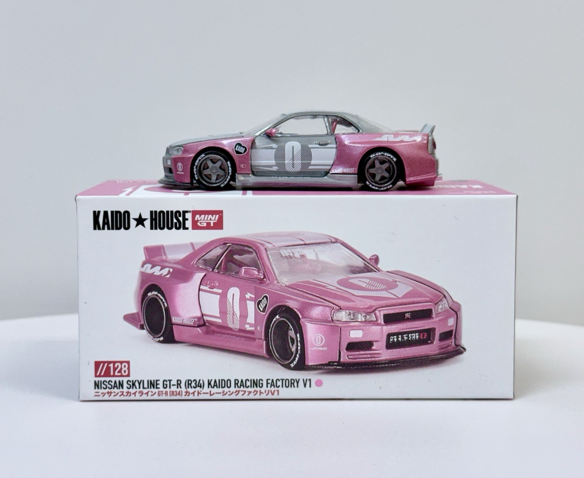 Mini GT 1:64 Nissan GT-R R34 Pink KAIDO RACING FACTORY V1 CHASE