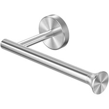 Toilet Paper Holder Silver Wall Mount Stainless Steel for Bathroom Kitchen Brush