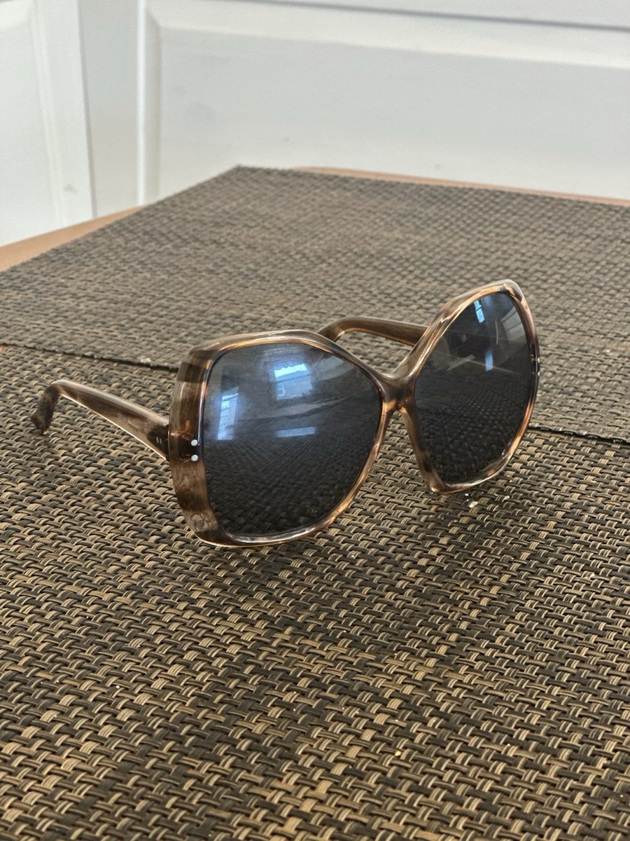Square Brown Oversized Sunglasses Large Gray Lens Vintage  display picture 1