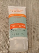 NEW Neutrogena Acne Stress Control Power Cream 6 fl Oz, Oil-Free, Face Wash B2