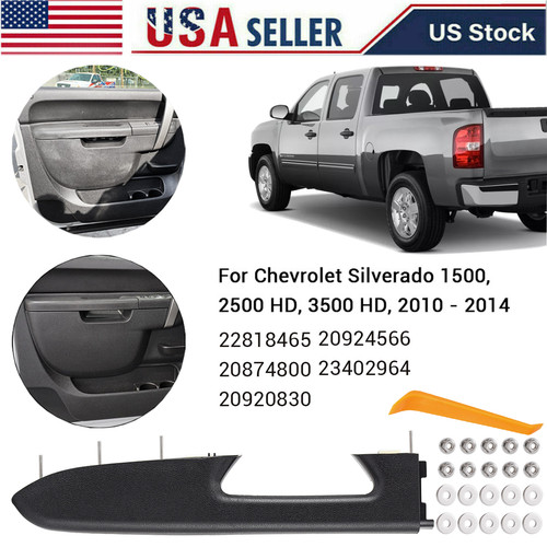 Driver Side Armrest Repair Kit Black for Chevy Silverado 1500-3500HD 2010-2014