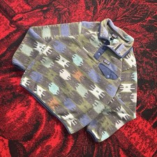 Patagonia Synchilla Snap T Kids Aztec Pullover Fleece Sweater Size Medium 10