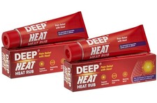 2x Deep Heat Rub Muscular Rheumatic Pain Relief Heat Cream 67G each Exp 11.2027