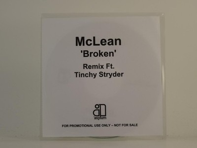 MCLEAN FT TINCHY STRYDER BROKEN (H1) 1 Track Promo CD Single including White Sle