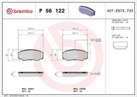 Brembo Bremsbelagsatz, Scheibenbremse P 56 122 FüR Nissan