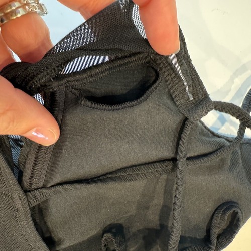 NWT Gilly Hicks Mesh Strappy Black Size Medium Bralette Removable Pads - Picture 10 of 12