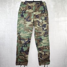 Vintage Military Pants Mens Medium 34x33 Woodland Camouflage Combat Cargo 90s