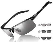 Mens Photochromic Sunglasses Day  Night Driving Z87 Sun Glasses Polarized UV...