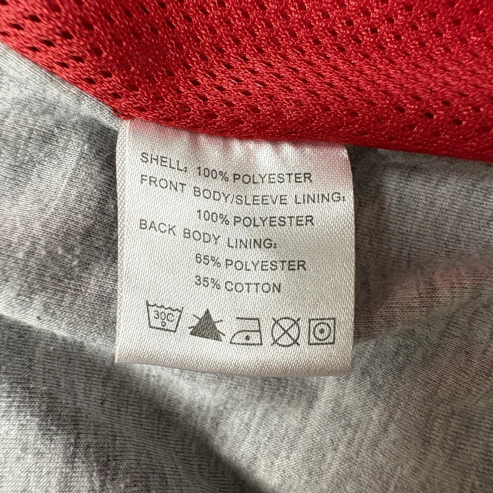 Chaqueta Coca-Cola Para Hombres 2XL Roja Blanca Cremallera Completa Cortavientos Elite Parche Logo Retro Foto 4 de 4