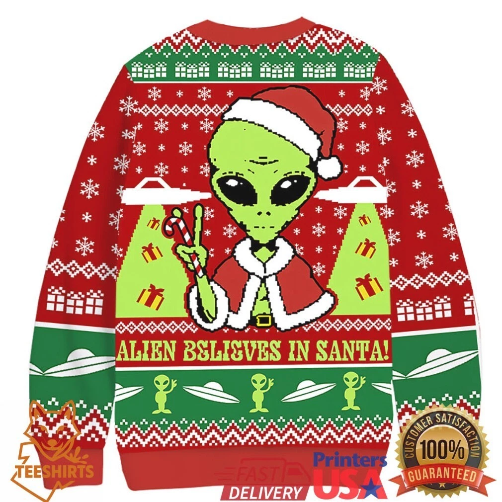 Funny Alien Christmas Ugly Sweatshirt
