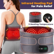 Rechargeable Red Light Heated Massage Belt Relieve Fatigue Relax Muscle Brace