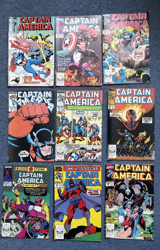 Marvel Comics Captain America bundle lot of 9 comics incl #354 US Agent 1st app