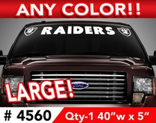 Oakland Raiders Windshield Decal Sticker 40x 5 Any 1 Color