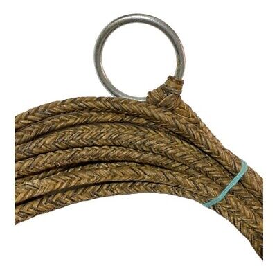 Argentine BRAIDED RAWHIDE 46' LARIAT Lasso Rodeo Ranch Gaucho Leather  Western !!