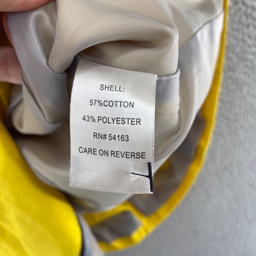 Calvin Klein Mantel Damen Large Yellow Pea Zweireiher Knopf Tasche Oberbekleidung - Bild 7 von 11