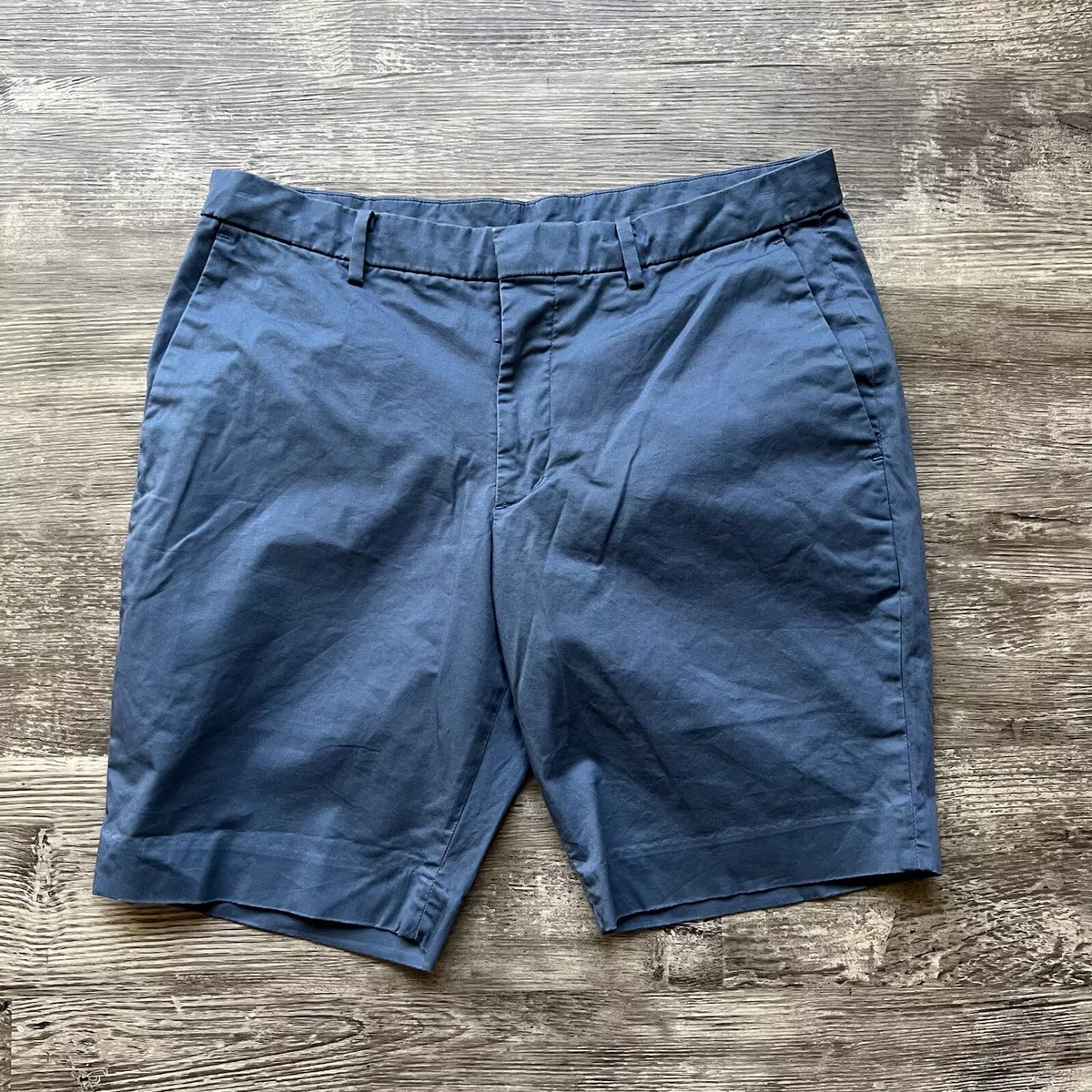 Uniqlo Shorts Mens 30 Blue 8 Inch Inseam Stretch Chino Work Casual