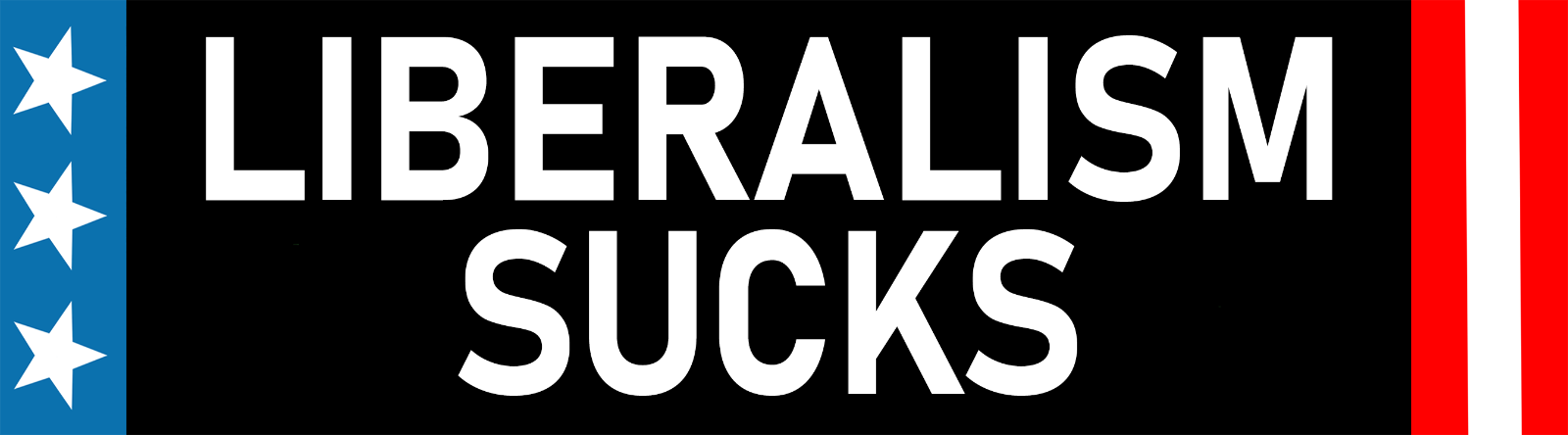 Liberalism Sucks Bumper Sticker Anti Liberal Decal Sticker Anti Woke
