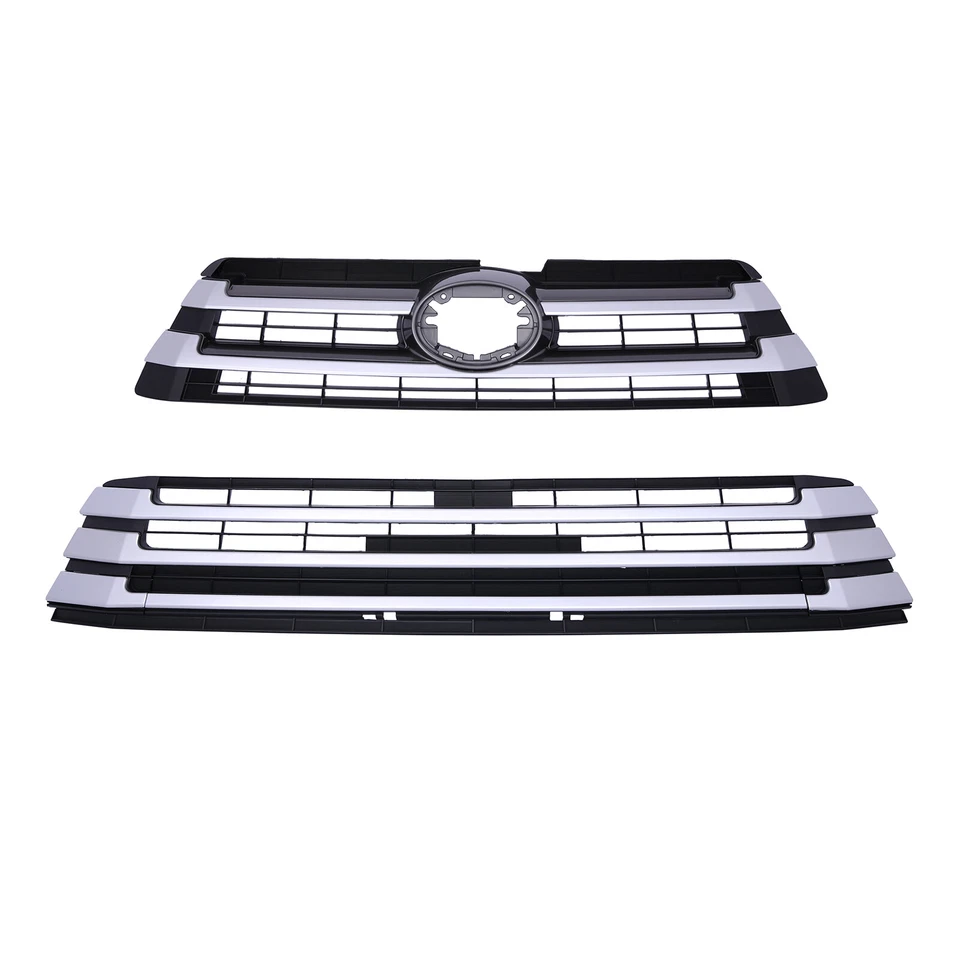 Front Grille Bumper Upper Lower For 2017-19 Toyota Highlander Replacement Foto 2 de 4