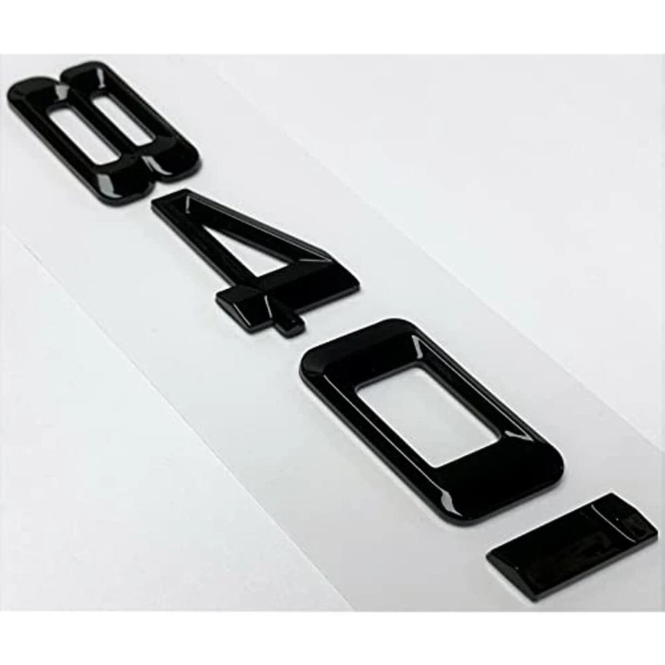 840i Gloss Black Rear Trunk Emblem Badge for BMW 840i Decal Numbers Letters - Imagem 3 de 3