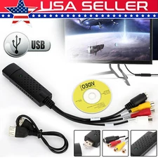 USB 2.0 Audio Video VHS VCR to DVD Converter Capture Card Adapter Digital Format