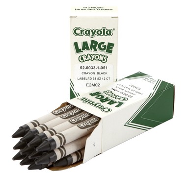 Crayola Large Crayon Refills, Black, Pack of 12 | eBay