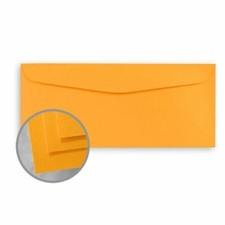  10 Business Envelopes, 4 1/8 x 9 1/2, Ultra Orange, 24w 90gsm , 50 per Pack