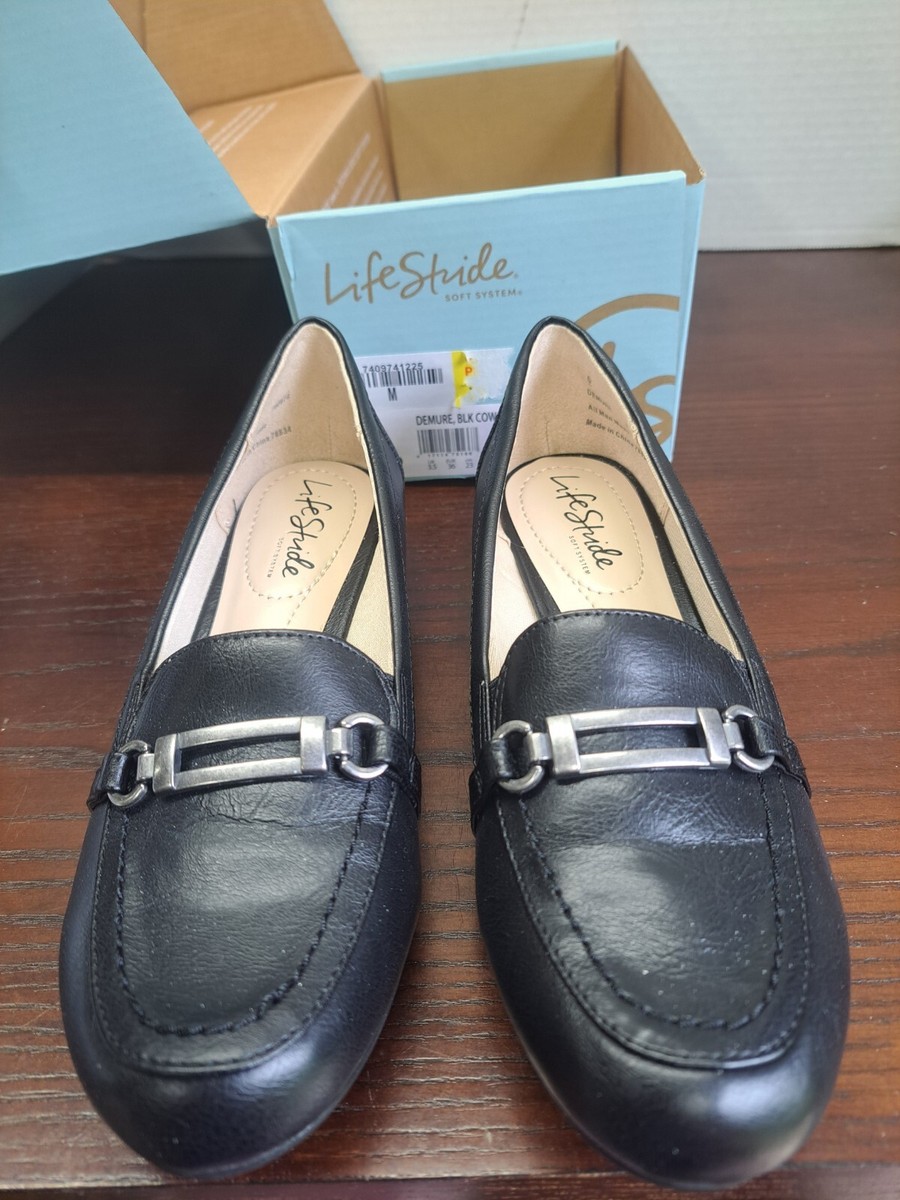 Life Stride Demure Black Cowgirl 2 Ladies Slup On Shoes | eBay