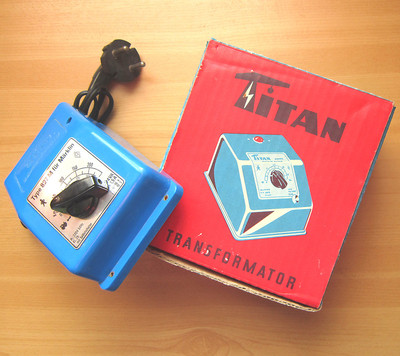 Vintage TITAN Trafo Type 827 M für Märklin Modellbahnen Transformator Regler OVP