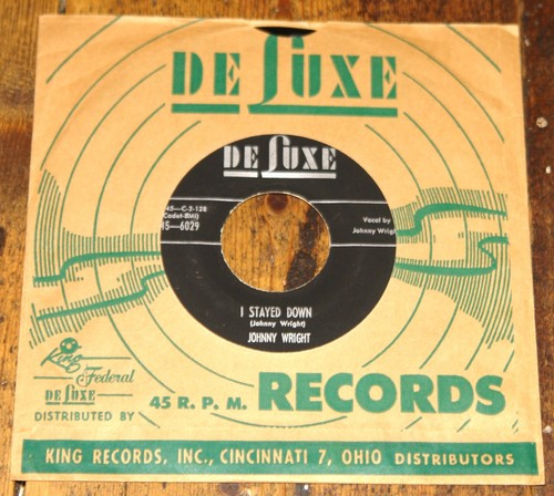 JOHNNY WRIGHT ~ I STAYED DOWN b/w I WAS IN ST LOUIS ~ USA DELUXE 7" - Picture 1 of 8