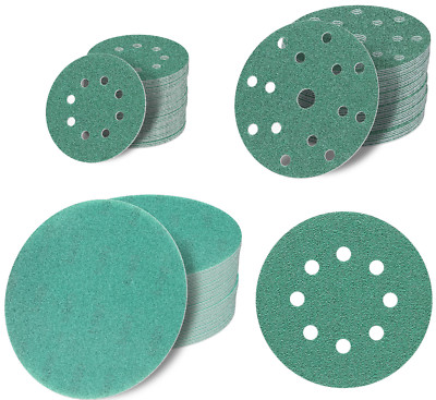 20 Stück Schleifscheiben 150mm P60 – Grün, 15-Loch, Für Exzenterschleifer