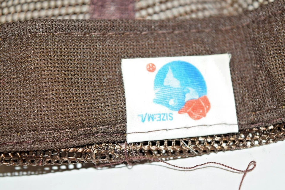 Sombrero de camionero vintage Snapback Camp Edison California años 70 80 marrón chocolate Foto 4 de 4