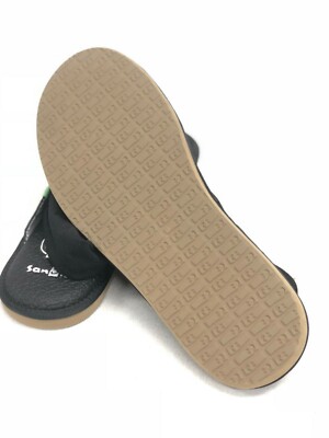 Sandales Sanuk Yoga Sling Cruz - Cuir Noir, Modèle 1097576 - Neuves Sans Boîte
