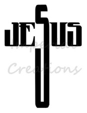 JESUS Religious Christ Name Word 8.5" x 11" Stencil Plastic Sheet NEW S27