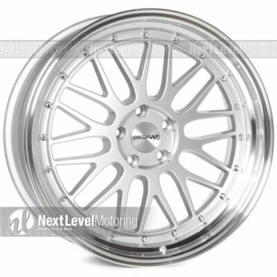 4 CIRCUIT PERFORMANCE CP30 20X9.5 5x114.3 +35 SILVER WHEELS MESH LM STYLE