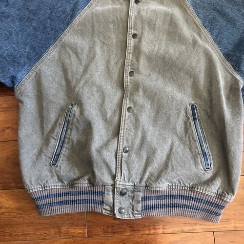VTG ID Sport By International Denim Varsity Jacket Napolean KIP Dynamite Men's L - Picture 8 of 12