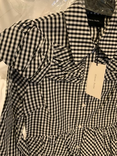 Simone Rocha Damen-Shirt mit Schößchen für Jungenärmel, Stil #51120506, Größe 6 UK, schwarz - Bild 11 von 19