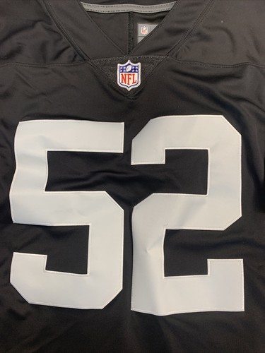 New Khalil Mack Mens Large Nike Tags Raiders Black Limited Stitched Jersey NWT - Picture 6 of 12
