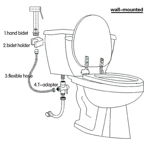 Bathroom Handheld Sprayer Shower Head Toilet Bidet Sprayer Vagina Flushing Set - Picture 4 of 18