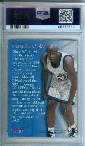 Fleer Metal Shaquille O'Neal Steel Tower #7 Orlando Magic 1995 PSA 9 - Imagen 2 de 2