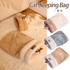 Cat Warming Sleeping Bag Snuggle Sack Pets Bed Cave Soft Washable Beds Pet Mat