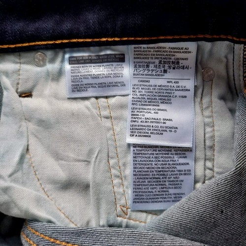 Levi's Flex 512 Slim Taper Men's 30 x 32 Stretch Dark Wash Denim Blue Jeans New - Picture 15 of 16