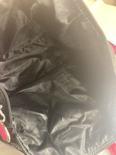 Victoria's Secret Black Sequin & Hot Pink Tote Bag Weekend Tote - Picture 8 of 8